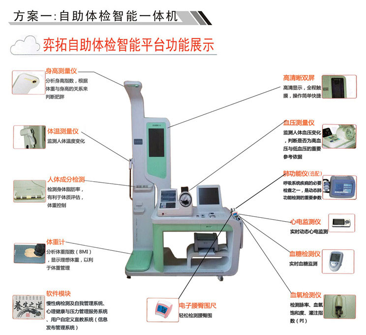 方案一：自助体检智能一体机